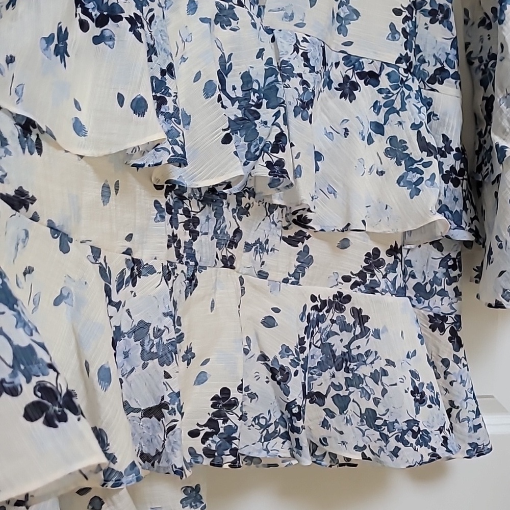 Anthropologie Maeve Long-Sleeve V-Neck Mini Swing Dress - Picture 7 of 11